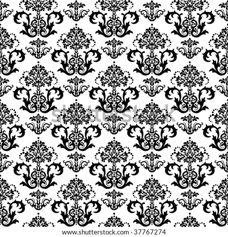 wallpaper black and white. stock vector : Seamless lack
