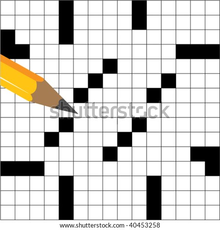 Easy Crossword Puzzles on Crossword Puzzles On Crossword Puzzle With Pencil Full Vector