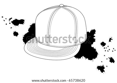 snowman hat coloring page. black outline hat on white