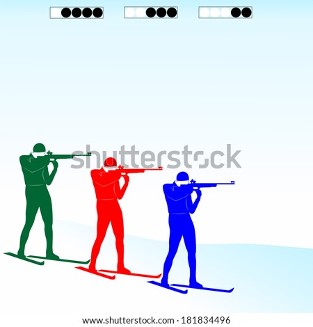 Winter sports competitions. Illustration on the theme of winter sports.