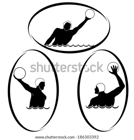 Water sport. Illustration on white background. Summer kinds of sports. Illustration on a sports theme.
