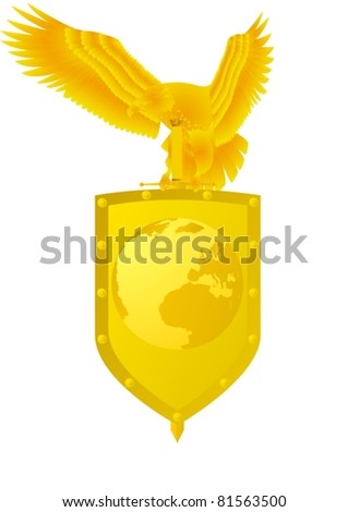eagle holding earth