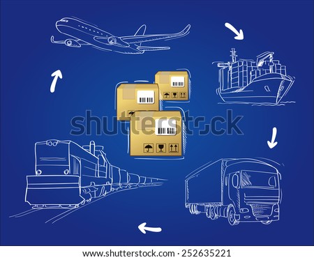 transportation of cargo by road, air, rail and sea