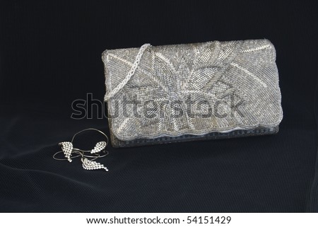 The  silver  women clutch bag