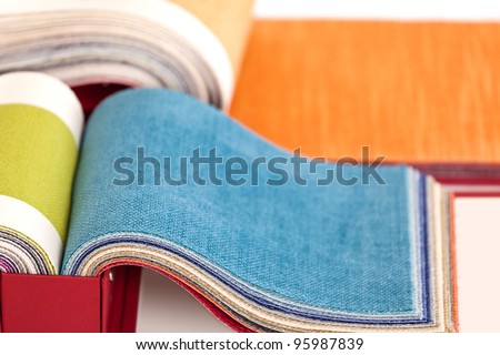 Upholstery fabric samples