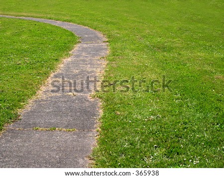 Sidewalk and lawn