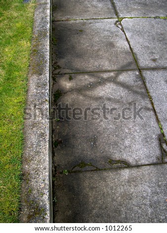 Old cracked sidewalk
