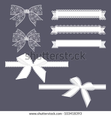Lace Ribbons Set Stock Vector 103418393 : Shutterstock