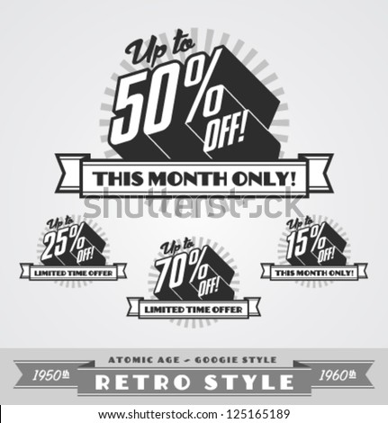 Vintage and retro labels logo Vintage and retro labels logo