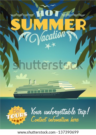Vintage summer vacation poster Vintage summer vacation poster