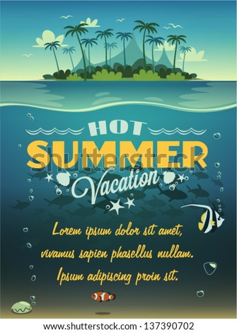 Vintage summer vacation poster Vintage summer vacation poster