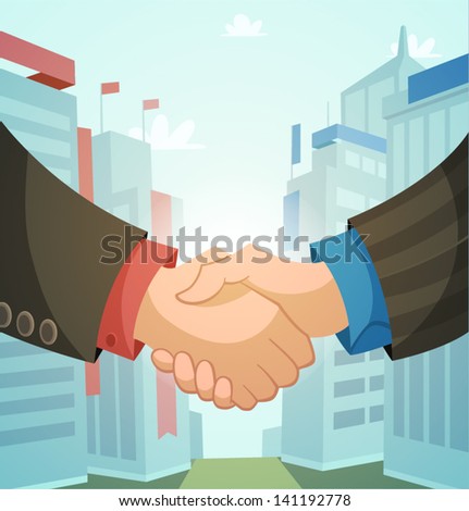 Handshake, Business Illustration