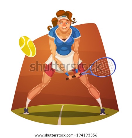 Tennis player. Vector image