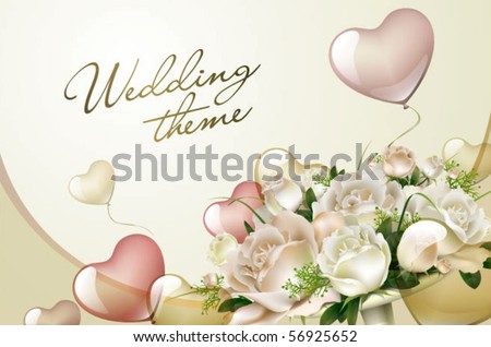 stock vector Wedding background