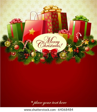Christmas background vector image Christmas background vector image