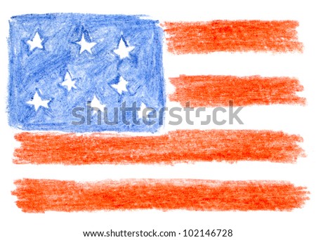 American Flag, Pencil Drawing Stock Photo 102146728 : Shutterstock