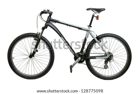 Mountain bicycle bike isolated on white background Mountain bicycle bike isolated on white background