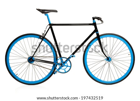 Stylish bicycle isolated on white background Stylish bicycle isolated on white background