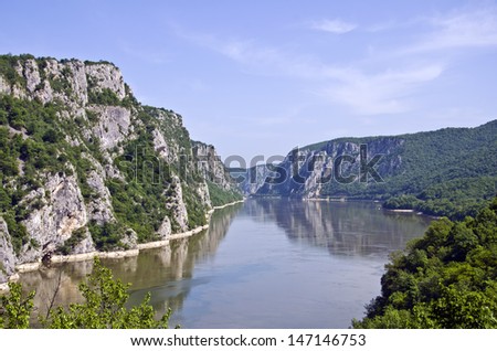 The Iron Gates is a gorge on the Danube River. The main feature and attraction of the Djerdap National Park, Serbia.