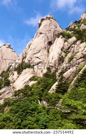 Mount Huangshan, China Mount Huang is one of the world\'s cultural heritages, and it is also the most famous tourist resort in China.