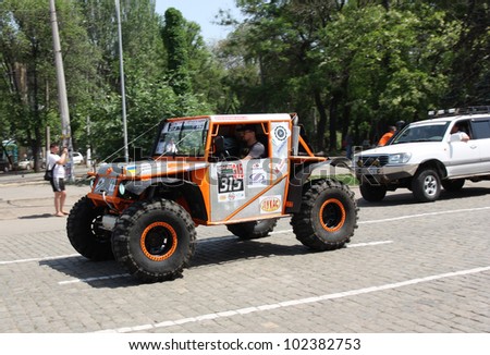 ODESSA, UKRAINE - MAY 12 : Competition off-road vehicles  \