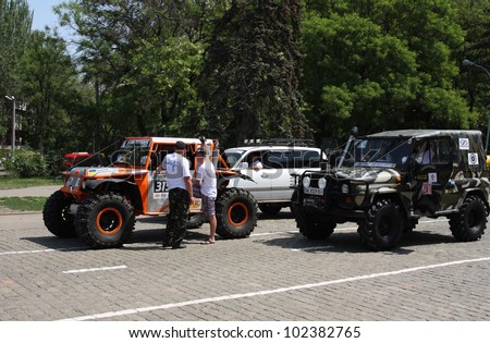 ODESSA, UKRAINE- MAY 12 : Competition off-road vehicles  \