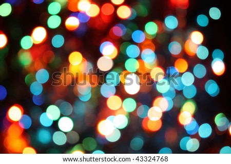 brightly colored party lights