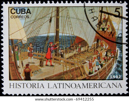 CUBA - CIRCA 1992: A  post stamp printed in Cuba shows image shipyard from series 