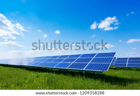 image of a big solar plant