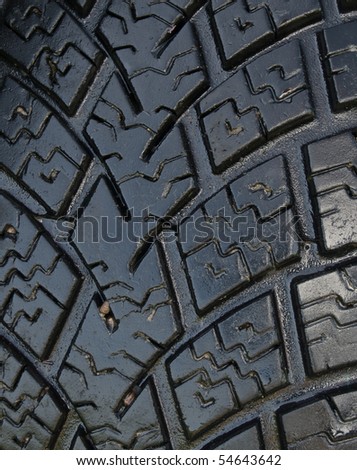 Brand new, high performance summer tire. Close up