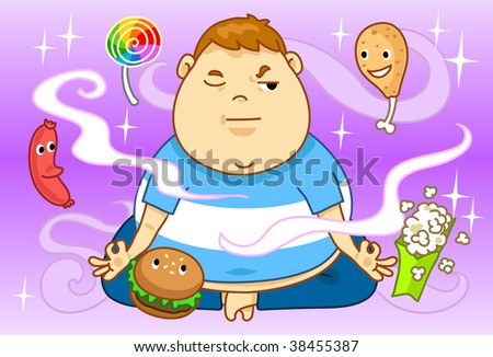 Image of an overweight person who attempts to lose weight and diet.