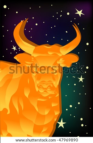 An image showing the zodiac sign Taurus, the bull
