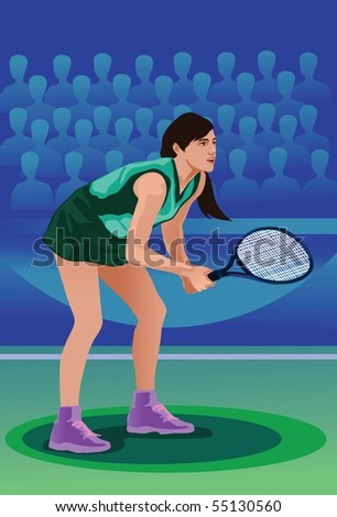 An image of a tennis player who is competing in a tennis tournatment.