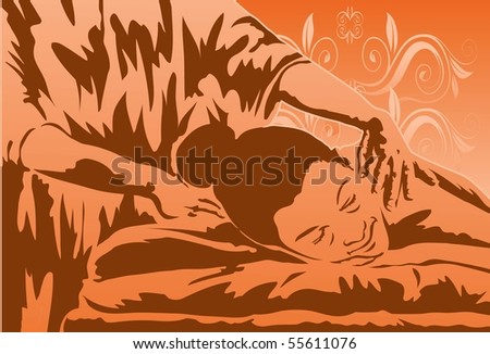 Image of a female who is getting a massage and feel very comfortable