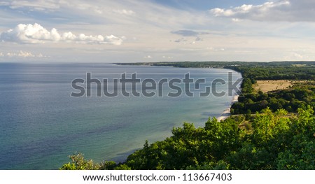 Idyllic sea panorama landscape in summer season