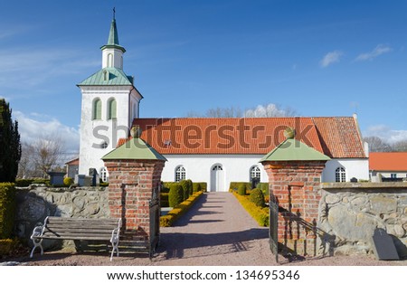 Entry way to Swedish small church