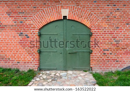 Iron gate to Polish XIX century bunker