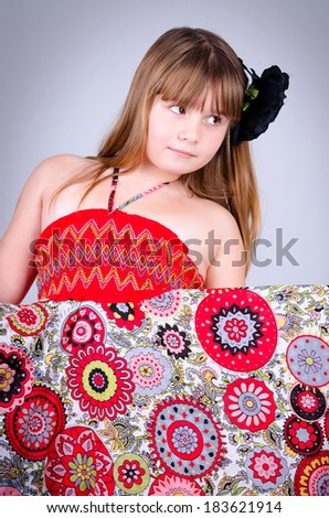 Young girl in party fashion style