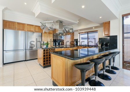 Stylish kitchen in luxurious house