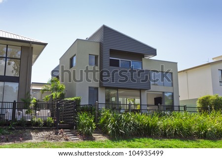Modern two story Australian house front