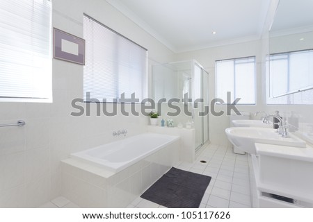 Modern bathroom in stylish Australian house