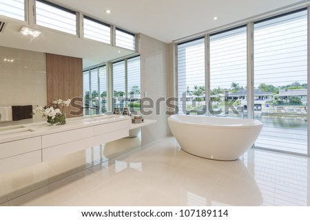 Modern bathroom in luxury Australian house