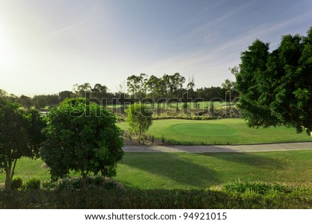 Golf course view from balcony