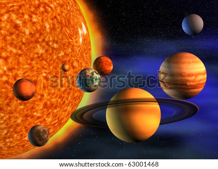 planets of solar system. stock photo : Planets in solar