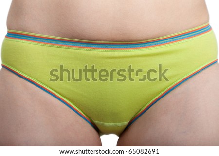 stock photo Women panties bikini lingerie on young female body
