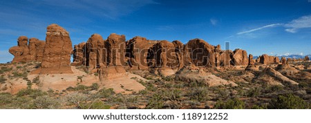 Panorama of the Garden of Eden, Arches National Park, Utah