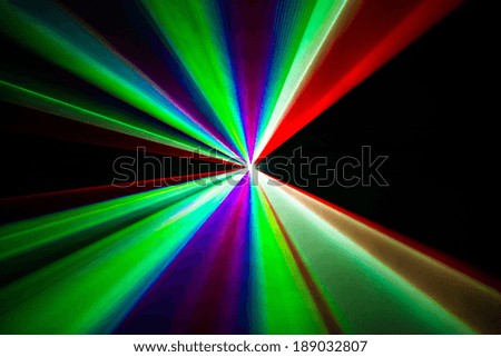 Colourful Laser beams shooting in all directions
