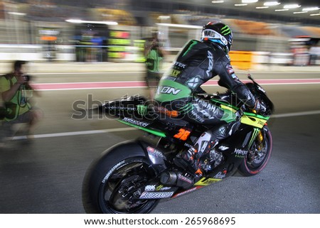 LOSAIL - QATAR, MARCH 28: British Yamaha rider Bradley Smith at 2015 Commercial Bank MotoGP of Qatar at Losail circuit on March 28, 2015