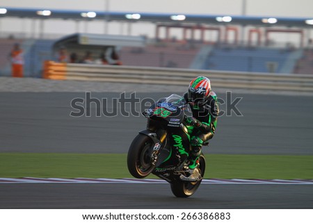 LOSAIL - QATAR, MARCH 29: American Honda rider Nicky Hayden at 2015 Commercial Bank MotoGP of Qatar at Losail circuit on March 29, 2015