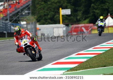 MUGELLO - ITALY, MAY 29: Italian Ducati rider Andrea Iannone at 2015 TIM MotoGP of Italy at Mugello circuit on May 29, 2015